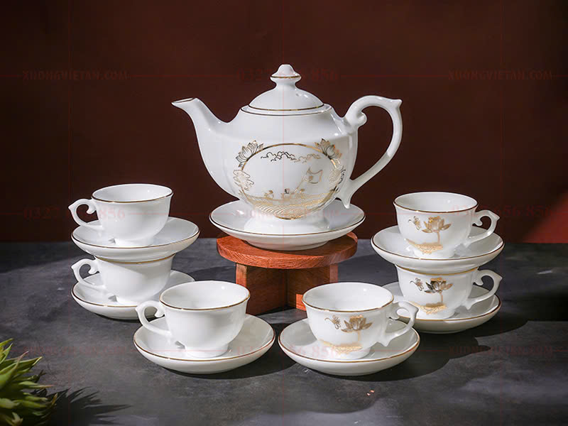 Bộ ấm chén quà tặng cho quân đội 