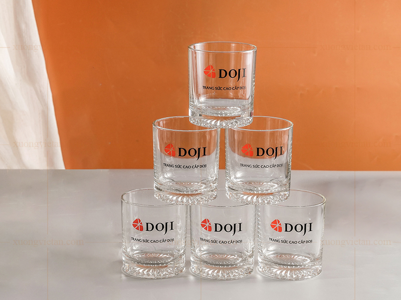 Cốc thủy tinh in logo 