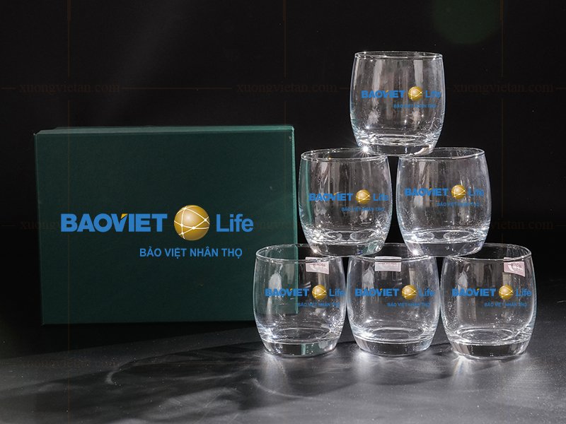 Cốc thủy tinh in logo 