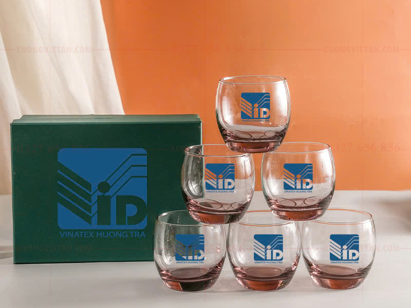 Bộ cốc thủy tinh đẹp làm quà tặng doanh nghiệp dịp tổng kết cuối năm