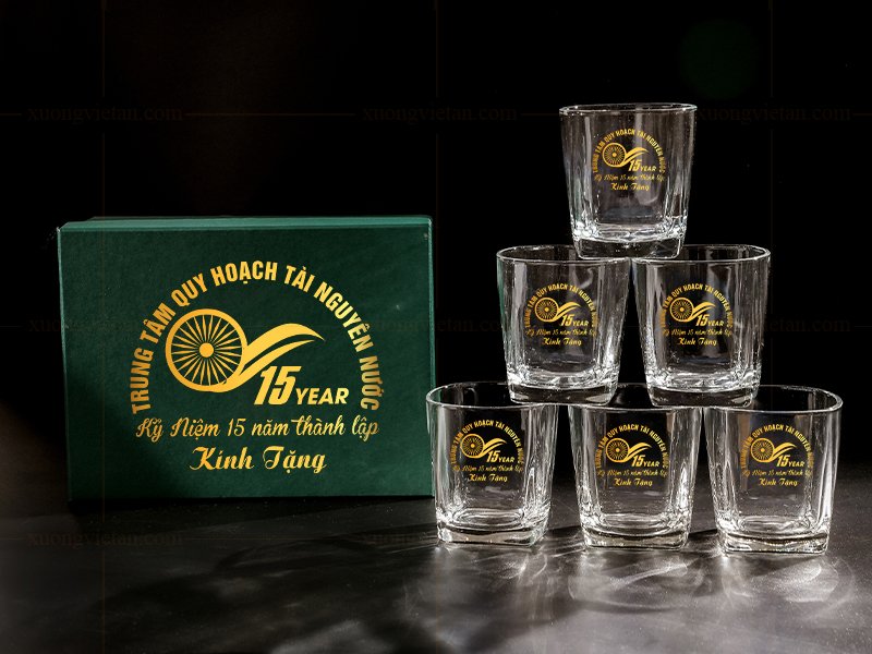 Cốc thủy tinh in logo 