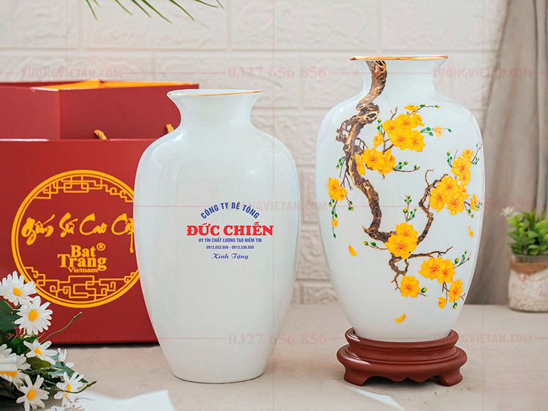 Lọ hoa in logo làm quà tặng doanh nghiệp