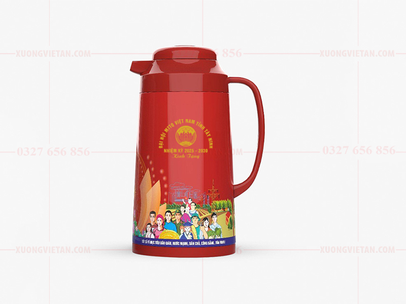 Phích đựng nước in logo mặt trận tổ quốc
